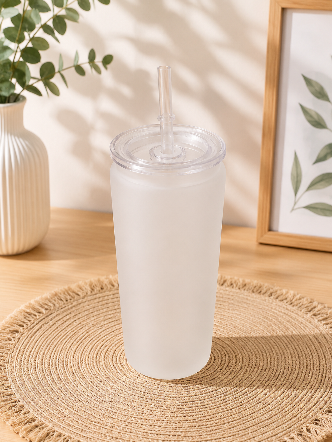 Glasdose milchig 16 oz